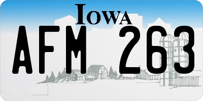 IA license plate AFM263