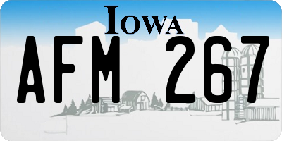 IA license plate AFM267