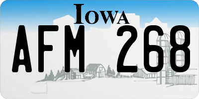 IA license plate AFM268