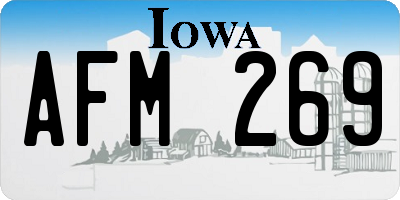 IA license plate AFM269