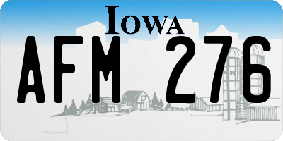 IA license plate AFM276