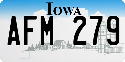 IA license plate AFM279