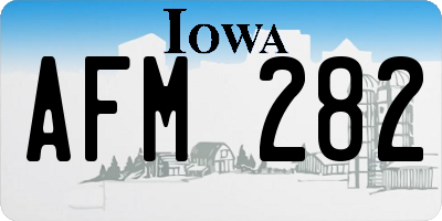 IA license plate AFM282