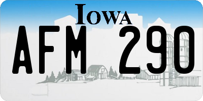 IA license plate AFM290