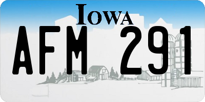 IA license plate AFM291
