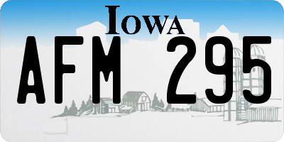 IA license plate AFM295