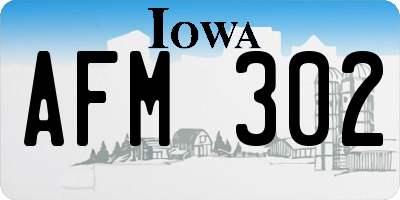 IA license plate AFM302