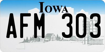 IA license plate AFM303