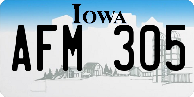 IA license plate AFM305