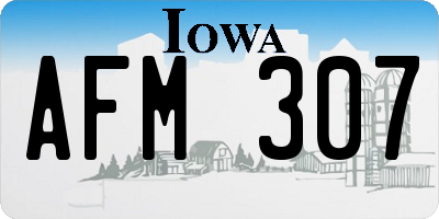 IA license plate AFM307