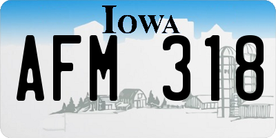 IA license plate AFM318