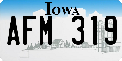 IA license plate AFM319