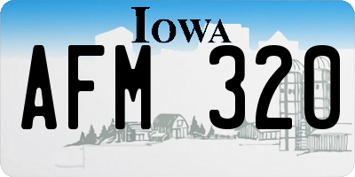 IA license plate AFM320