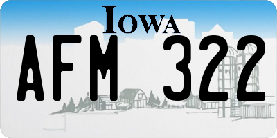 IA license plate AFM322