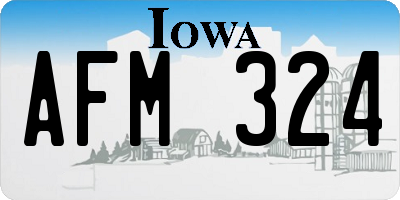 IA license plate AFM324