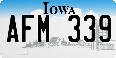 IA license plate AFM339