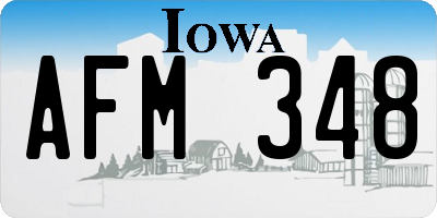 IA license plate AFM348