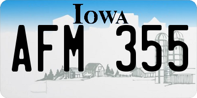 IA license plate AFM355