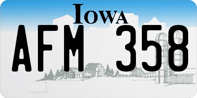 IA license plate AFM358