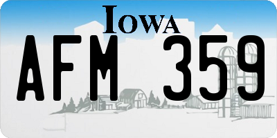 IA license plate AFM359