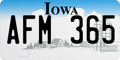 IA license plate AFM365