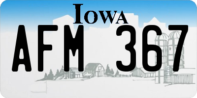 IA license plate AFM367