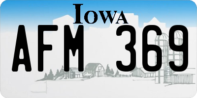 IA license plate AFM369