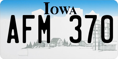 IA license plate AFM370