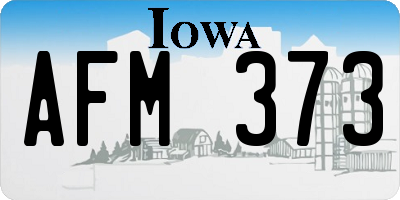 IA license plate AFM373