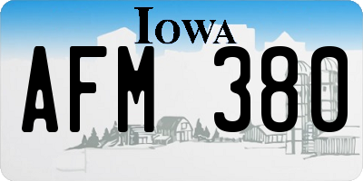 IA license plate AFM380