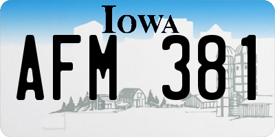 IA license plate AFM381