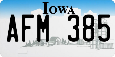 IA license plate AFM385