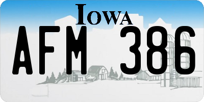 IA license plate AFM386