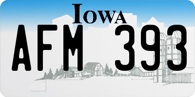 IA license plate AFM393