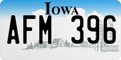 IA license plate AFM396