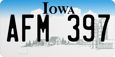 IA license plate AFM397
