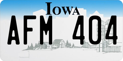 IA license plate AFM404