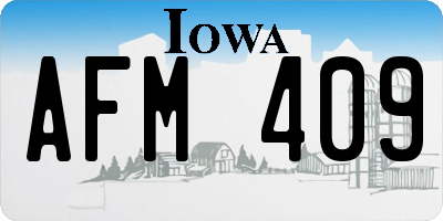 IA license plate AFM409