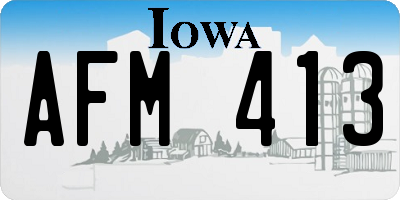IA license plate AFM413