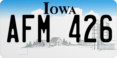 IA license plate AFM426