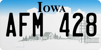 IA license plate AFM428