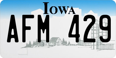 IA license plate AFM429