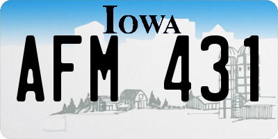 IA license plate AFM431