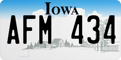 IA license plate AFM434