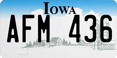 IA license plate AFM436