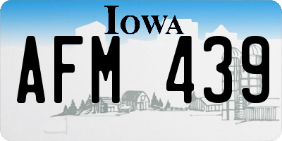 IA license plate AFM439