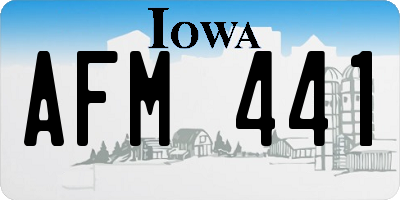 IA license plate AFM441