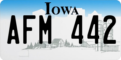 IA license plate AFM442