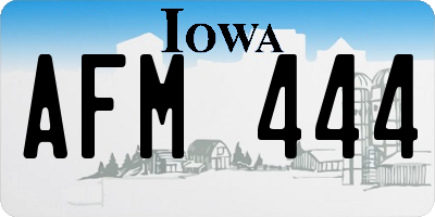 IA license plate AFM444