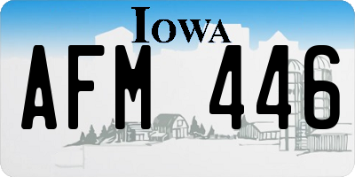 IA license plate AFM446